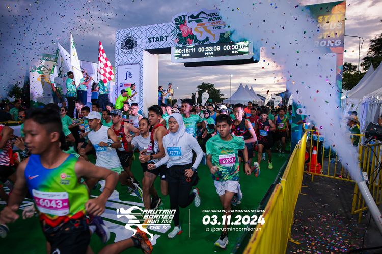 Race photo from Arutmin Borneo Run 2024