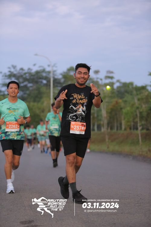 Race photo from Arutmin Borneo Run 2024