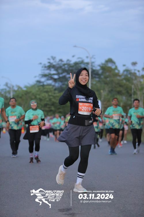 Race photo from Arutmin Borneo Run 2024
