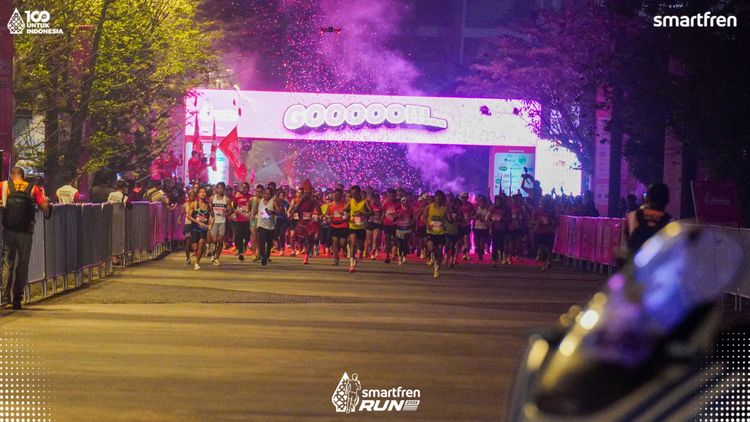 Race photo from Smartfren Run 2025 