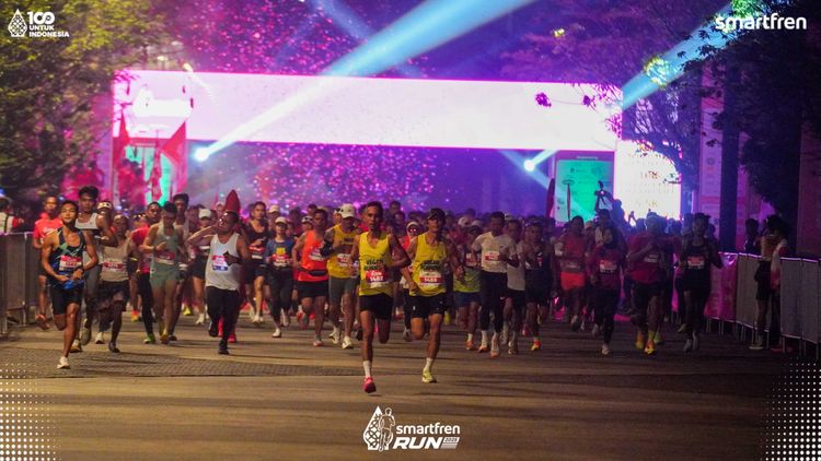 Race photo from Smartfren Run 2025 