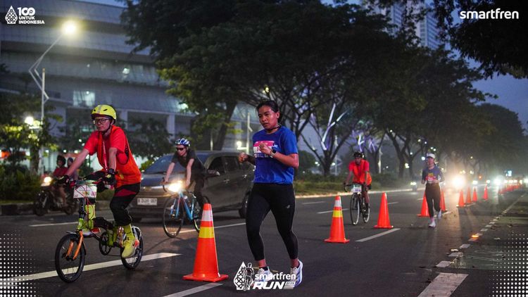 Race photo from Smartfren Run 2025 