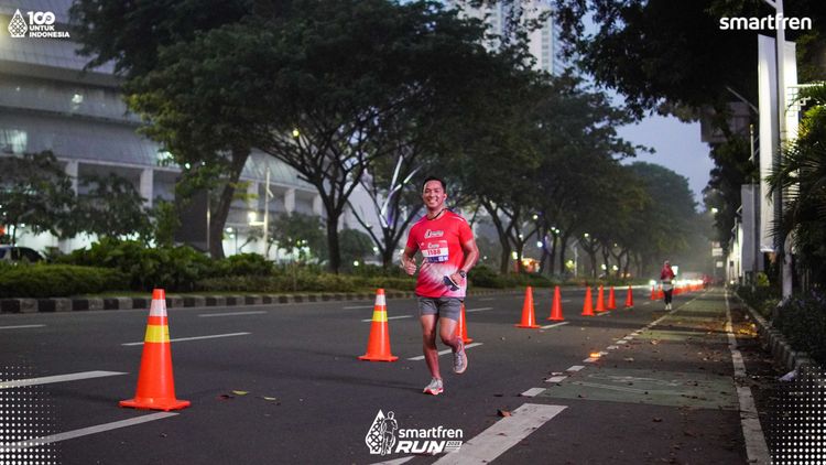 Race photo from Smartfren Run 2025 