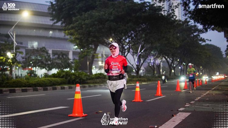 Race photo from Smartfren Run 2025 