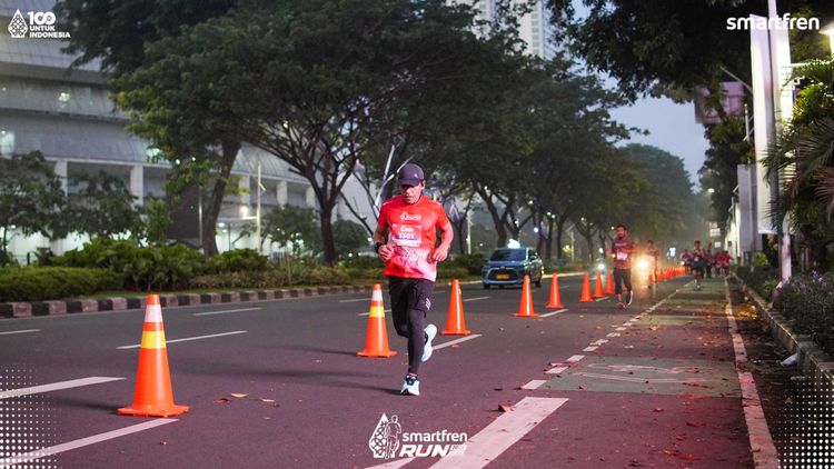 Race photo from Smartfren Run 2025 