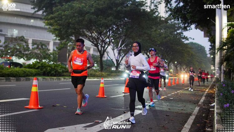 Race photo from Smartfren Run 2025 