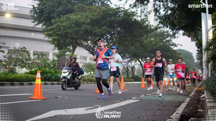 Race photo from Smartfren Run 2025 
