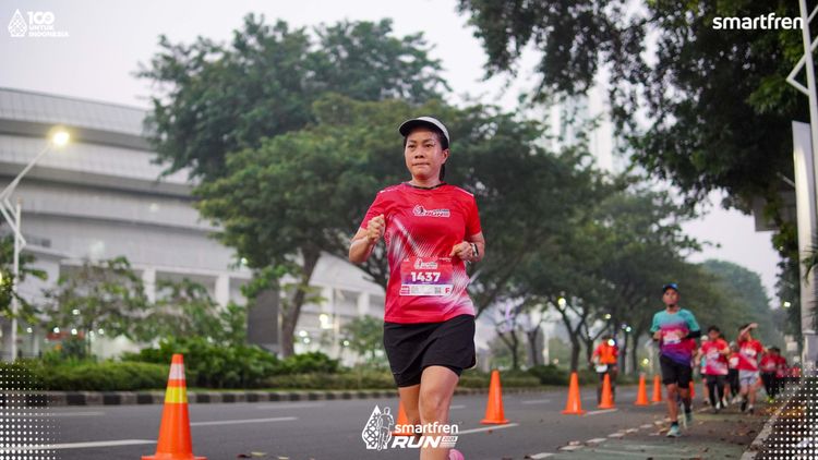 Race photo from Smartfren Run 2025 