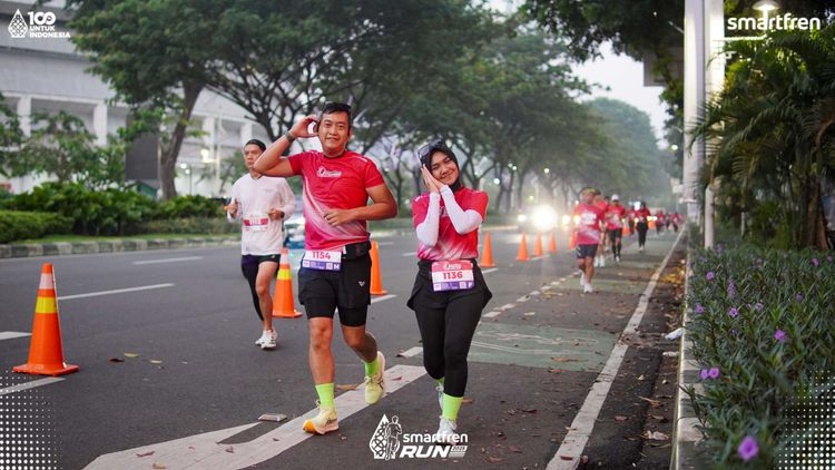 Race photo from Smartfren Run 2025 