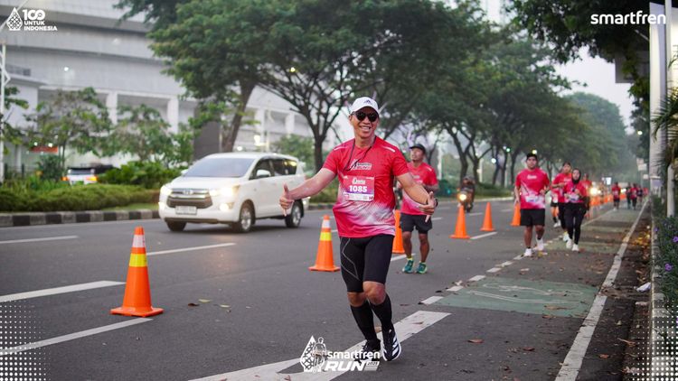 Race photo from Smartfren Run 2025 