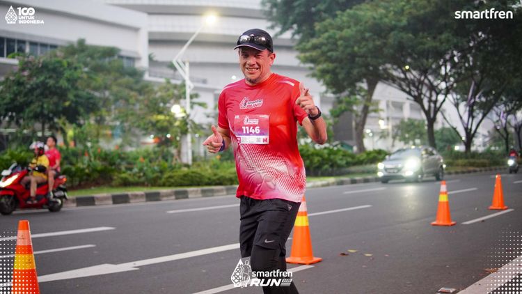 Race photo from Smartfren Run 2025 