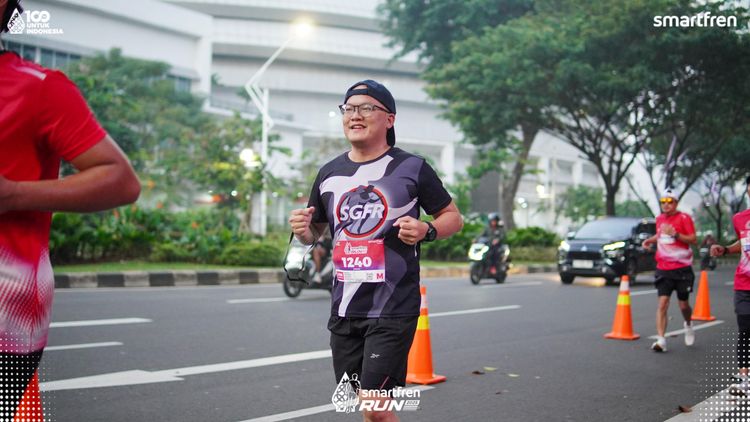 Race photo from Smartfren Run 2025 