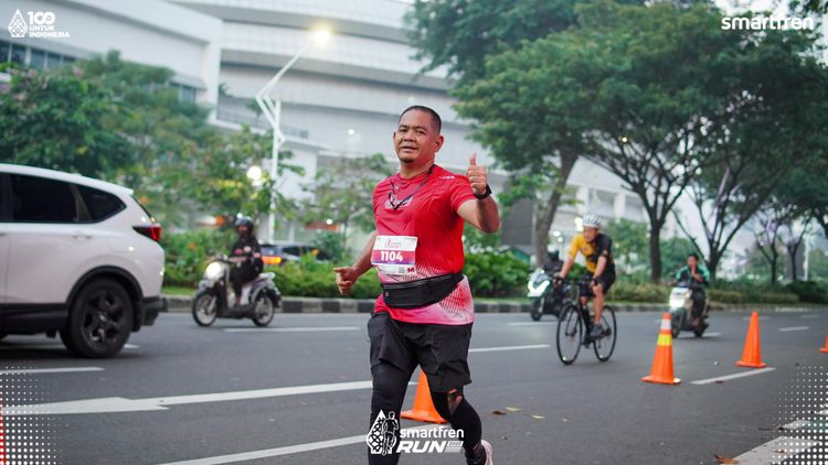 Race photo from Smartfren Run 2025 