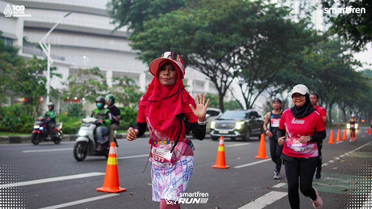 Race photo from Smartfren Run 2025 