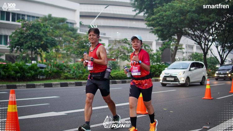 Race photo from Smartfren Run 2025 