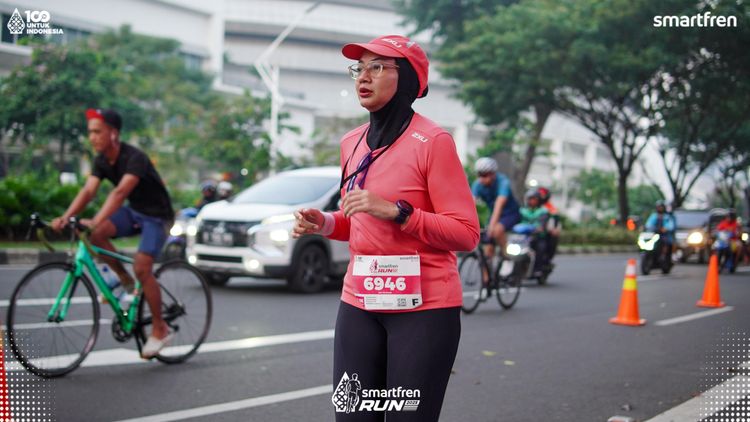 Race photo from Smartfren Run 2025 