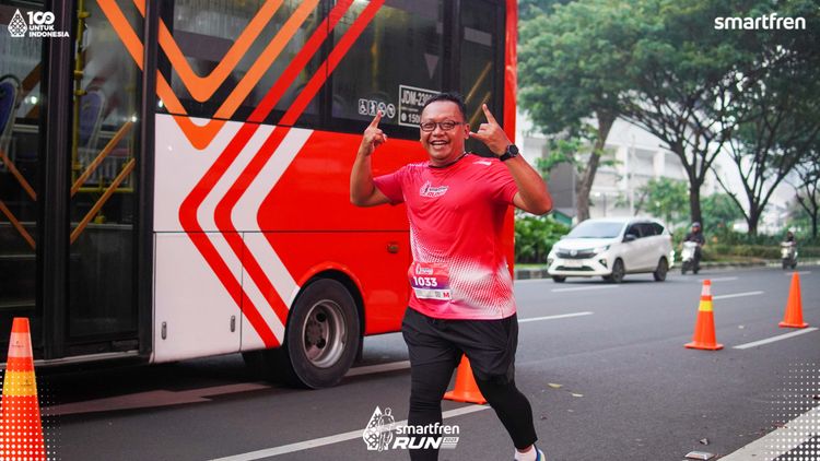 Race photo from Smartfren Run 2025 