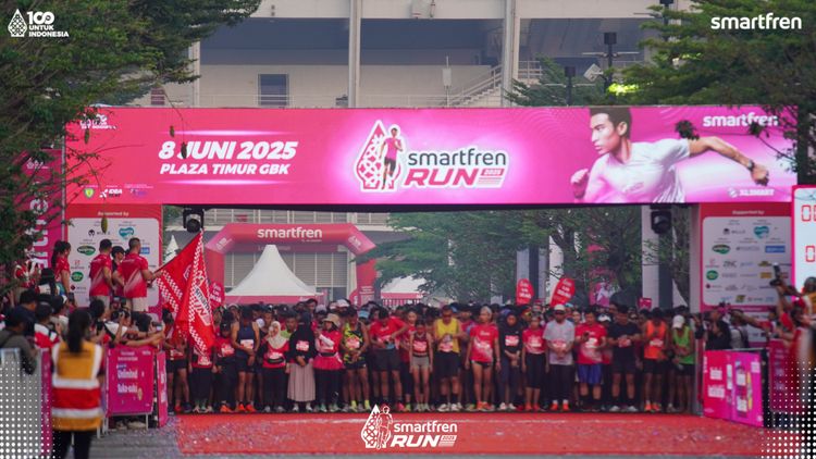 Race photo from Smartfren Run 2025 