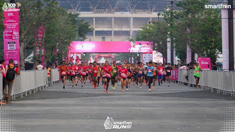 Race photo from Smartfren Run 2025 