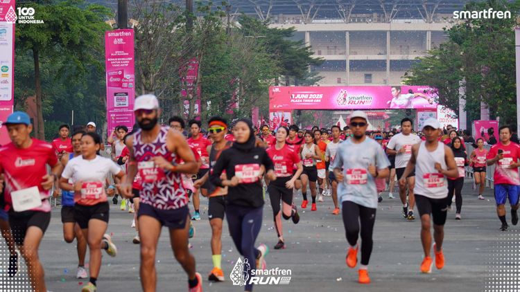 Race photo from Smartfren Run 2025 