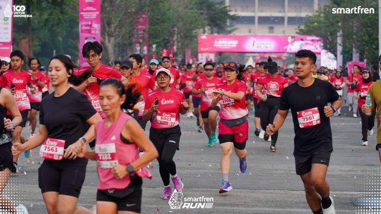 Race photo from Smartfren Run 2025 