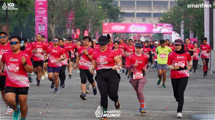 Race photo from Smartfren Run 2025 