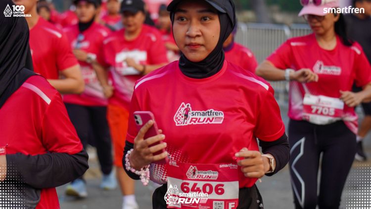 Race photo from Smartfren Run 2025 