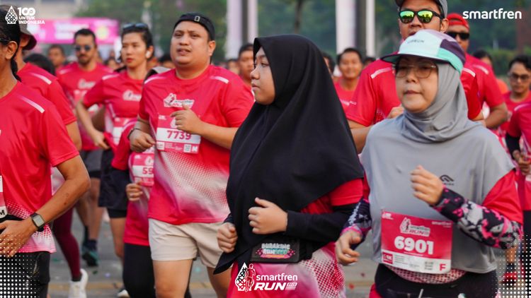 Race photo from Smartfren Run 2025 