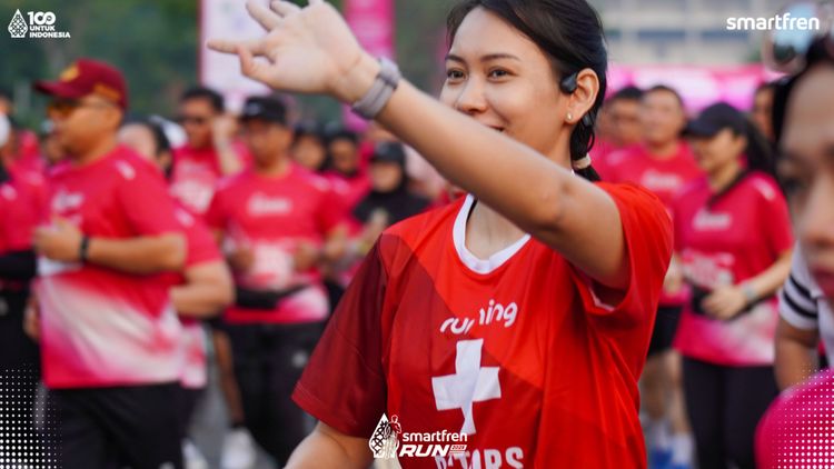 Race photo from Smartfren Run 2025 