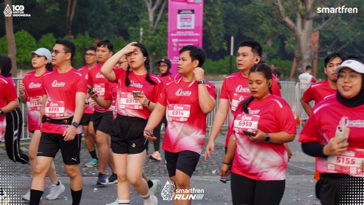 Race photo from Smartfren Run 2025 