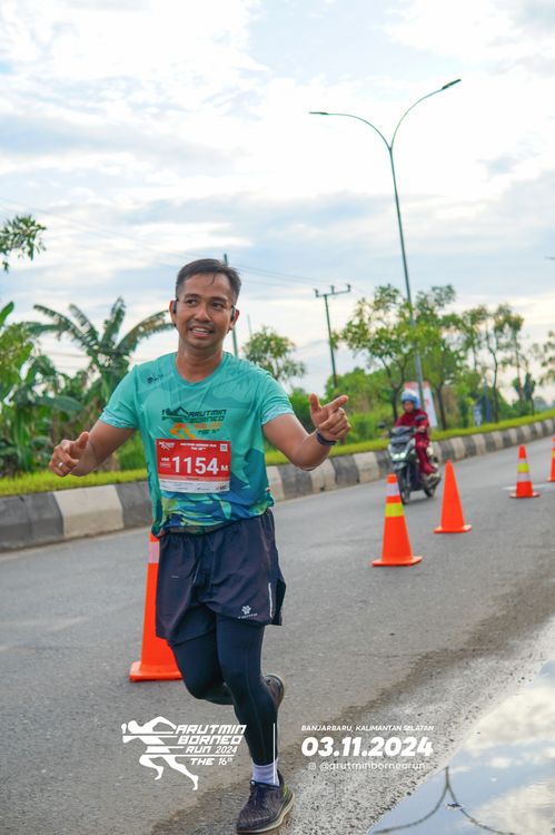 Race photo from Arutmin Borneo Run 2024