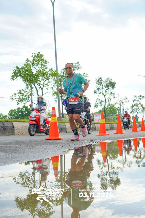 Race photo from Arutmin Borneo Run 2024