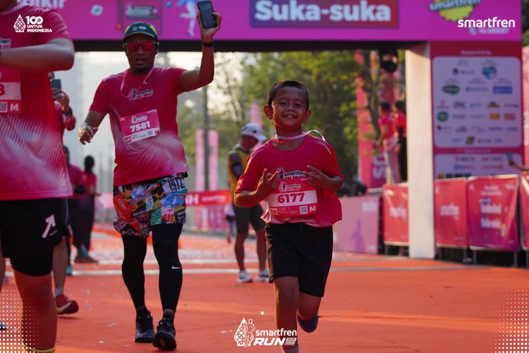 Race photo from Smartfren Run 2025 
