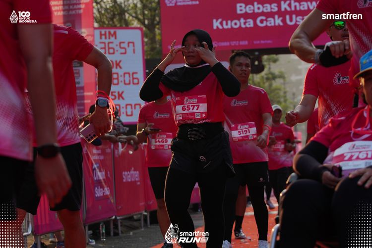 Race photo from Smartfren Run 2025 