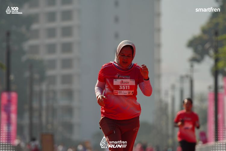 Race photo from Smartfren Run 2025 