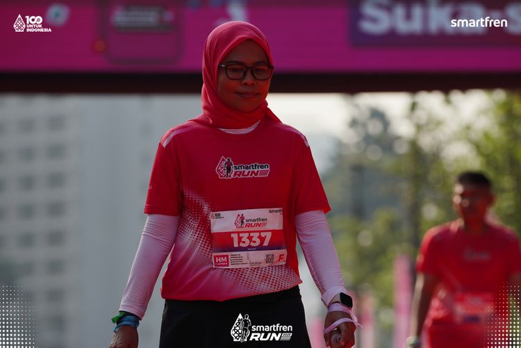 Race photo from Smartfren Run 2025 