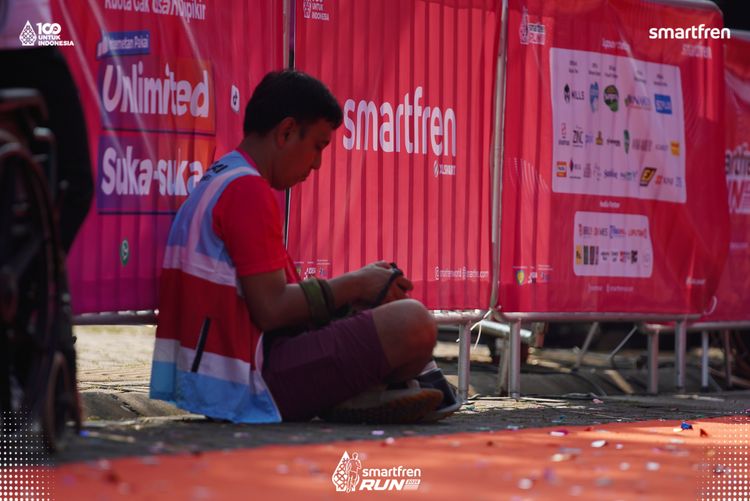 Race photo from Smartfren Run 2025 