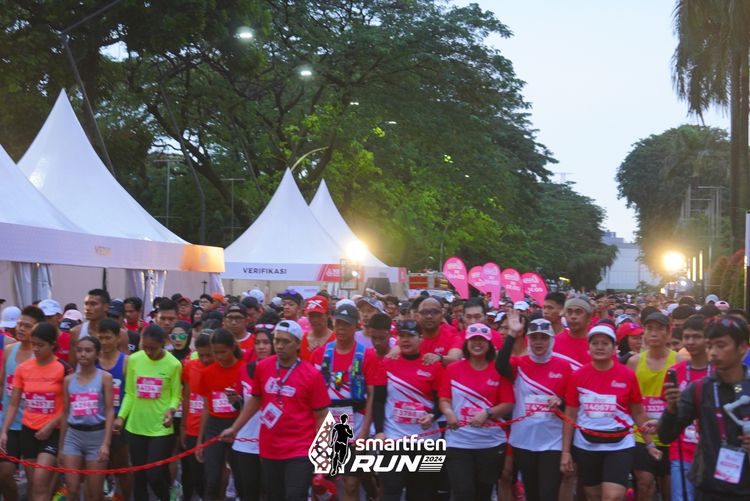 Race photo from Smartfren Run 2024