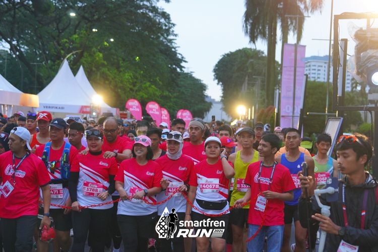 Race photo from Smartfren Run 2024