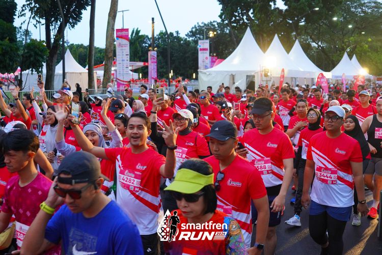 Race photo from Smartfren Run 2024