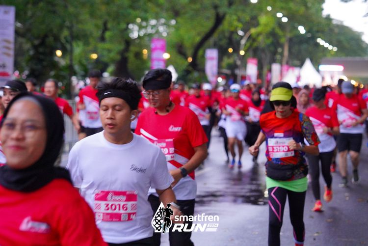 Race photo from Smartfren Run 2024