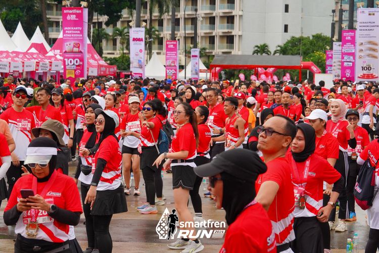 Race photo from Smartfren Run 2024