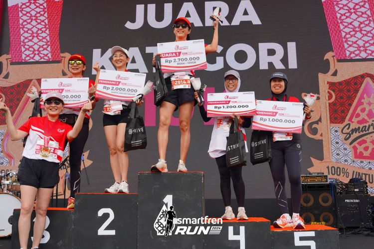 Race photo from Smartfren Run 2024