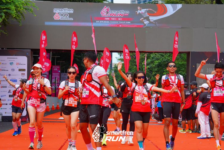 Race photo from Smartfren Run 2024