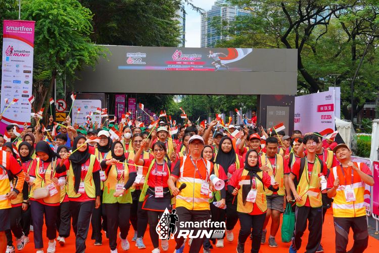 Race photo from Smartfren Run 2024