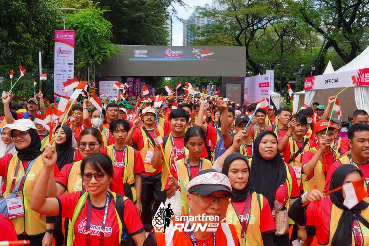 Race photo from Smartfren Run 2024