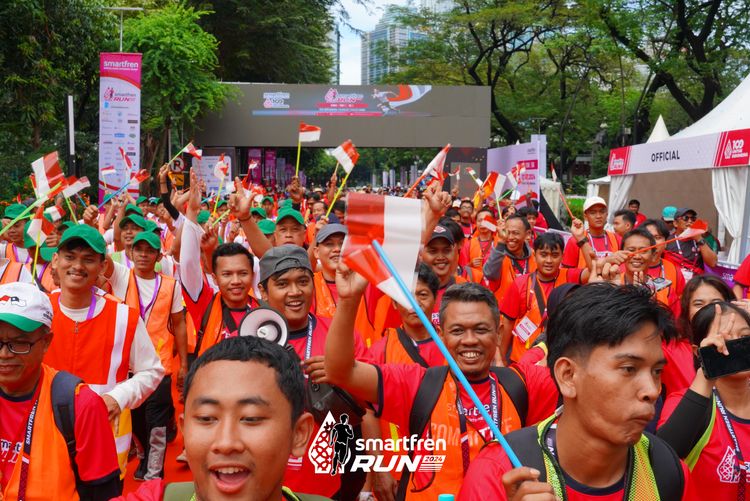Race photo from Smartfren Run 2024