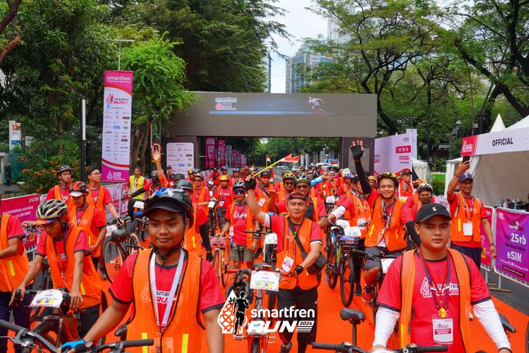 Race photo from Smartfren Run 2024