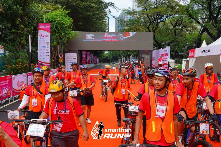 Race photo from Smartfren Run 2024