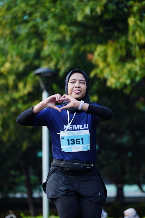 Race photo from KEMLU RUN 2025